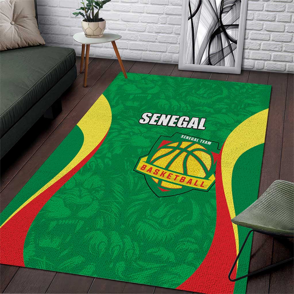 Afro Basketball Senegal Custom Area Rug Go Champions Lions LT15