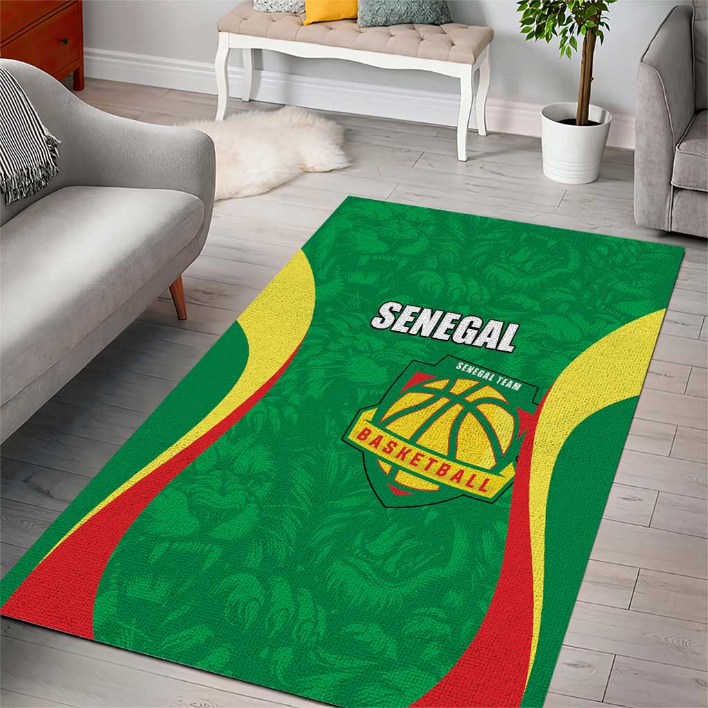 Afro Basketball Senegal Custom Area Rug Go Champions Lions LT15