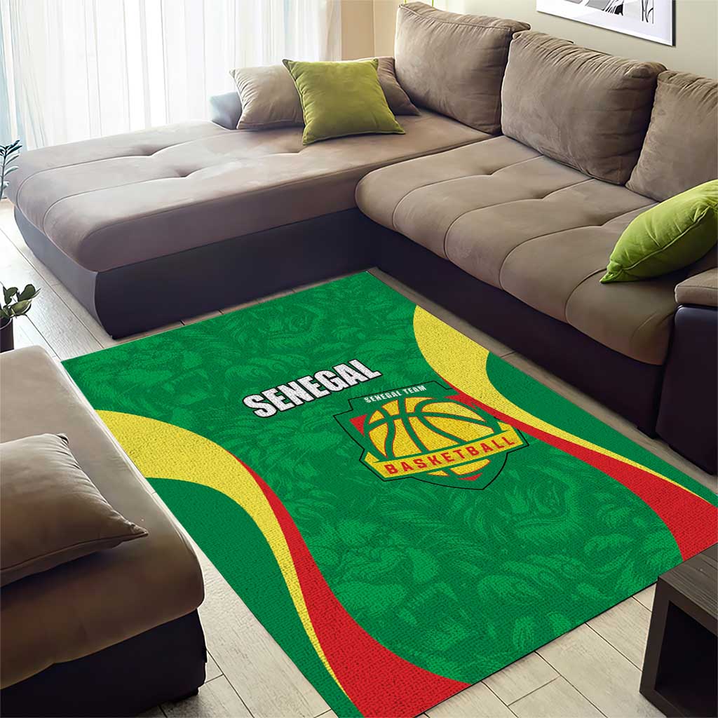 Afro Basketball Senegal Custom Area Rug Go Champions Lions LT15