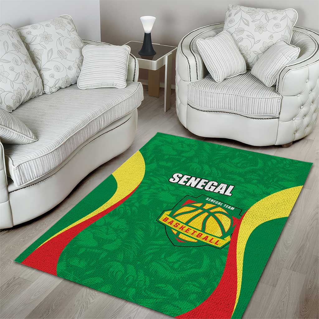Afro Basketball Senegal Custom Area Rug Go Champions Lions LT15