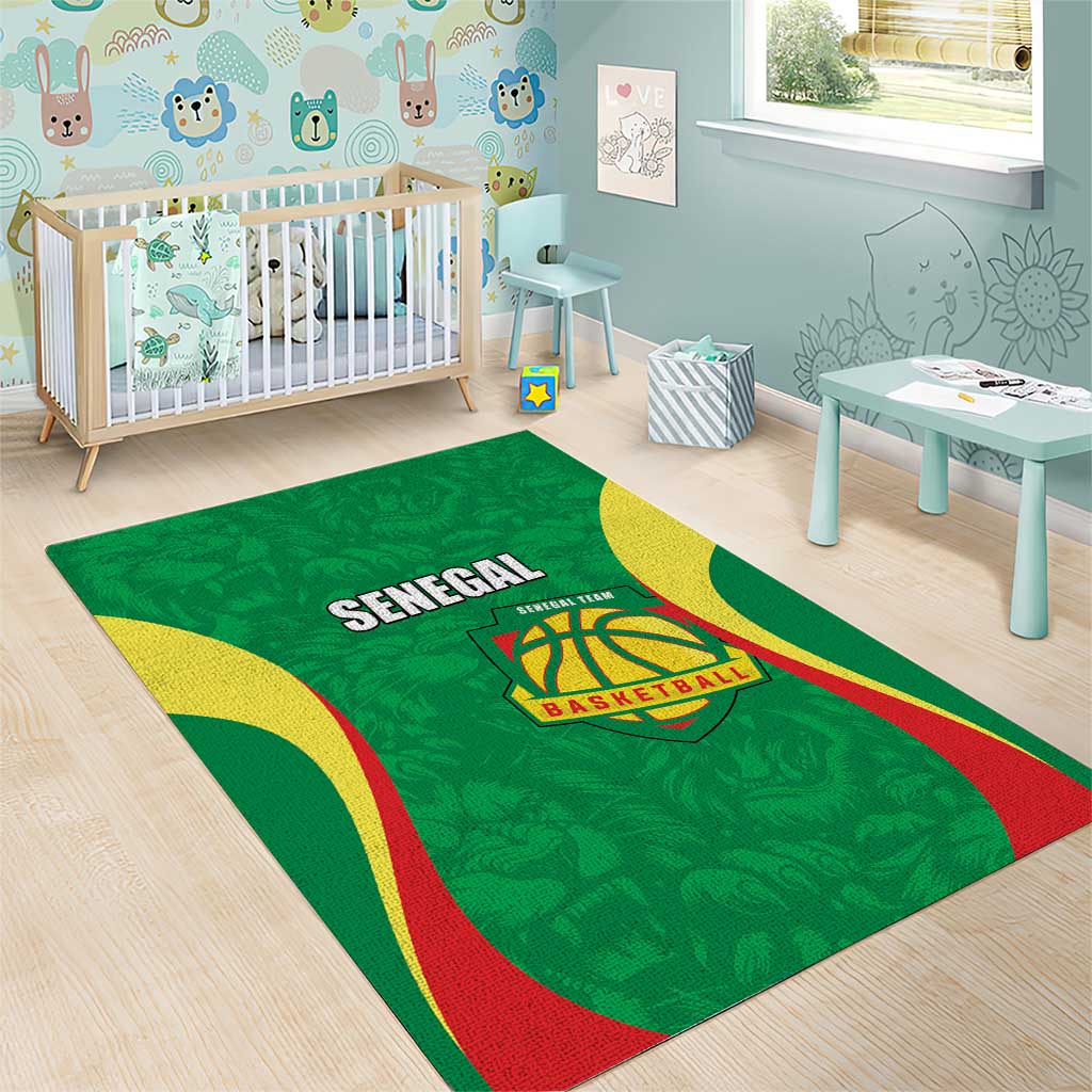 Afro Basketball Senegal Custom Area Rug Go Champions Lions LT15