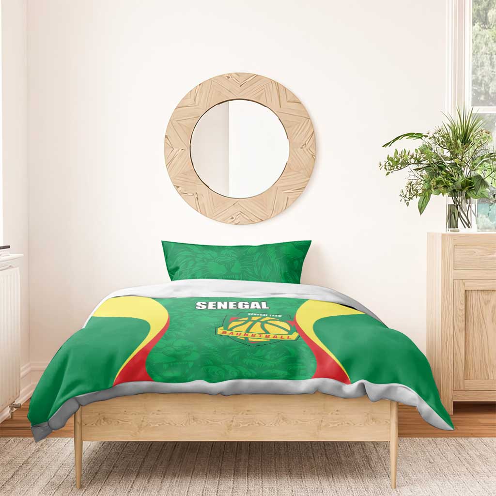 Afro Basketball Senegal Custom Bedding Set Go Champions Lions LT15