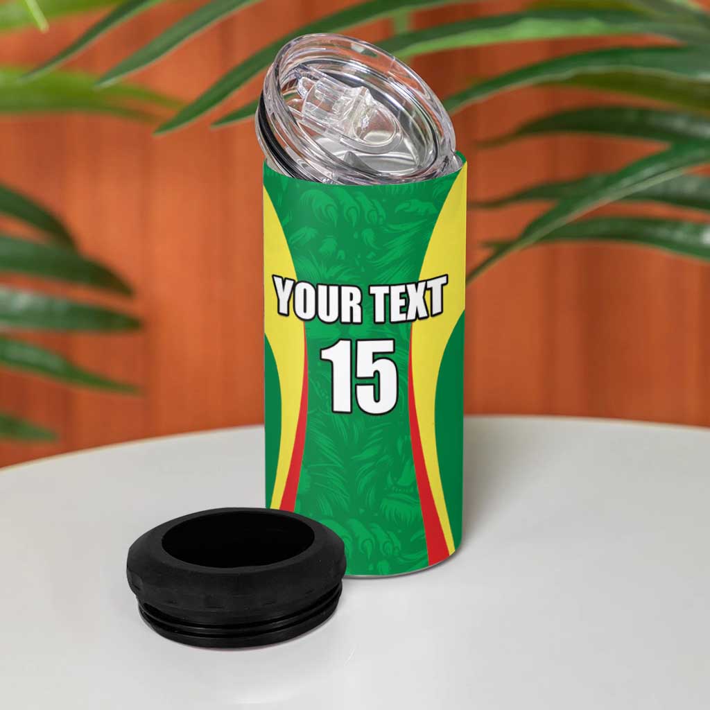 Afro Basketball Senegal Custom 4 in 1 Can Cooler Tumbler Go Champions Lions LT15