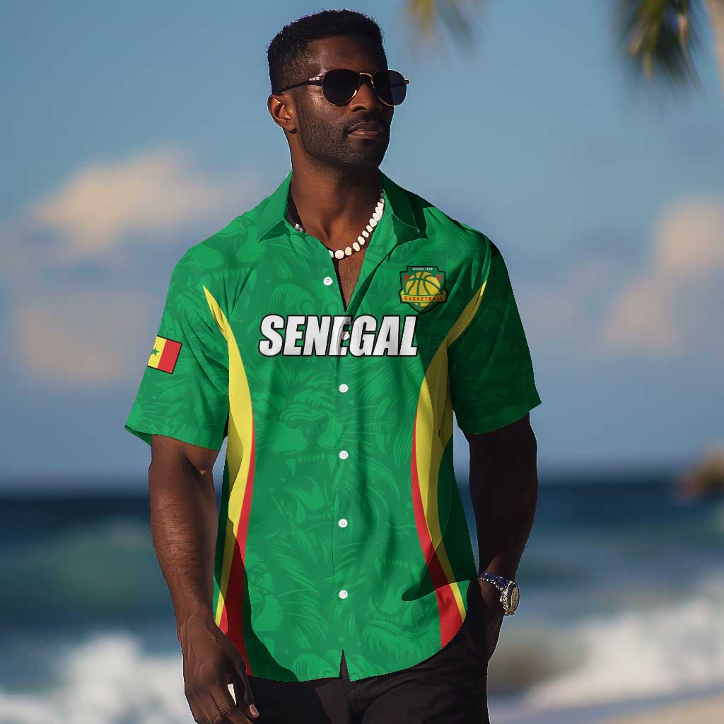Afro Basketball Senegal Custom Hawaiian Shirt Go Champions Lions LT15