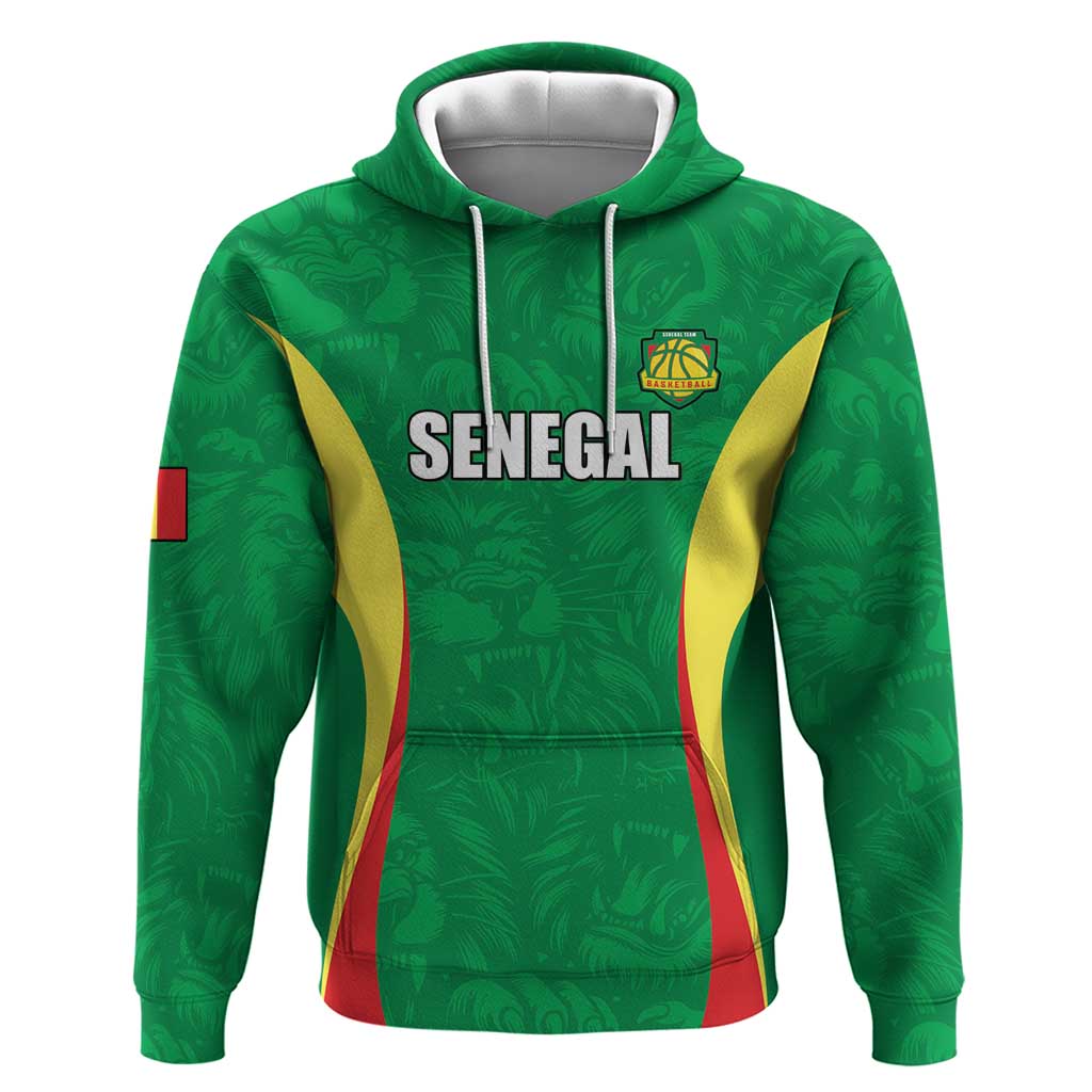 Custom Senegal Basketball Hoodie Go Champions Lions LT15
