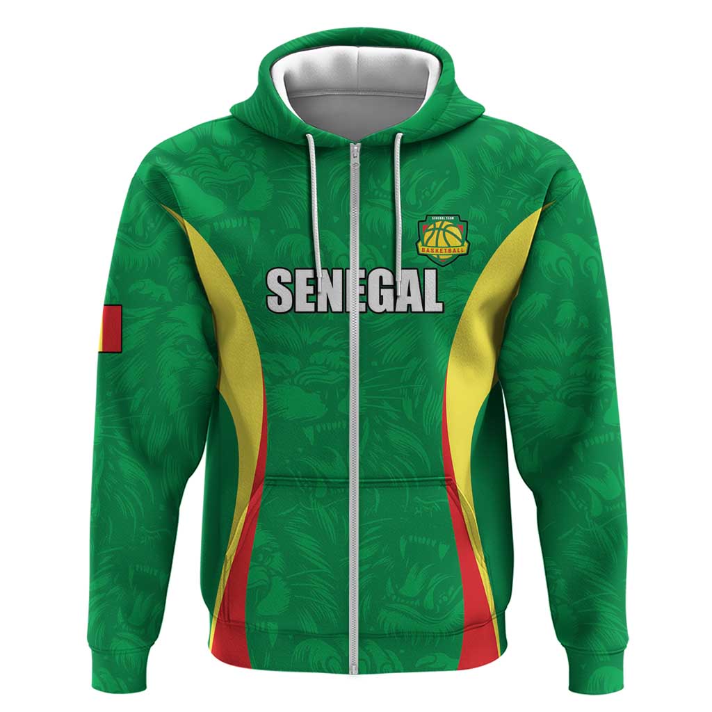 Custom Senegal Basketball Hoodie Go Champions Lions LT15