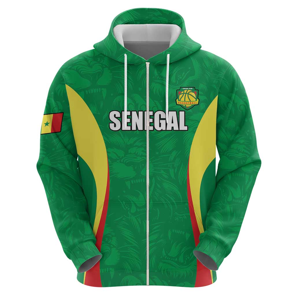 Custom Senegal Basketball Hoodie Go Champions Lions LT15