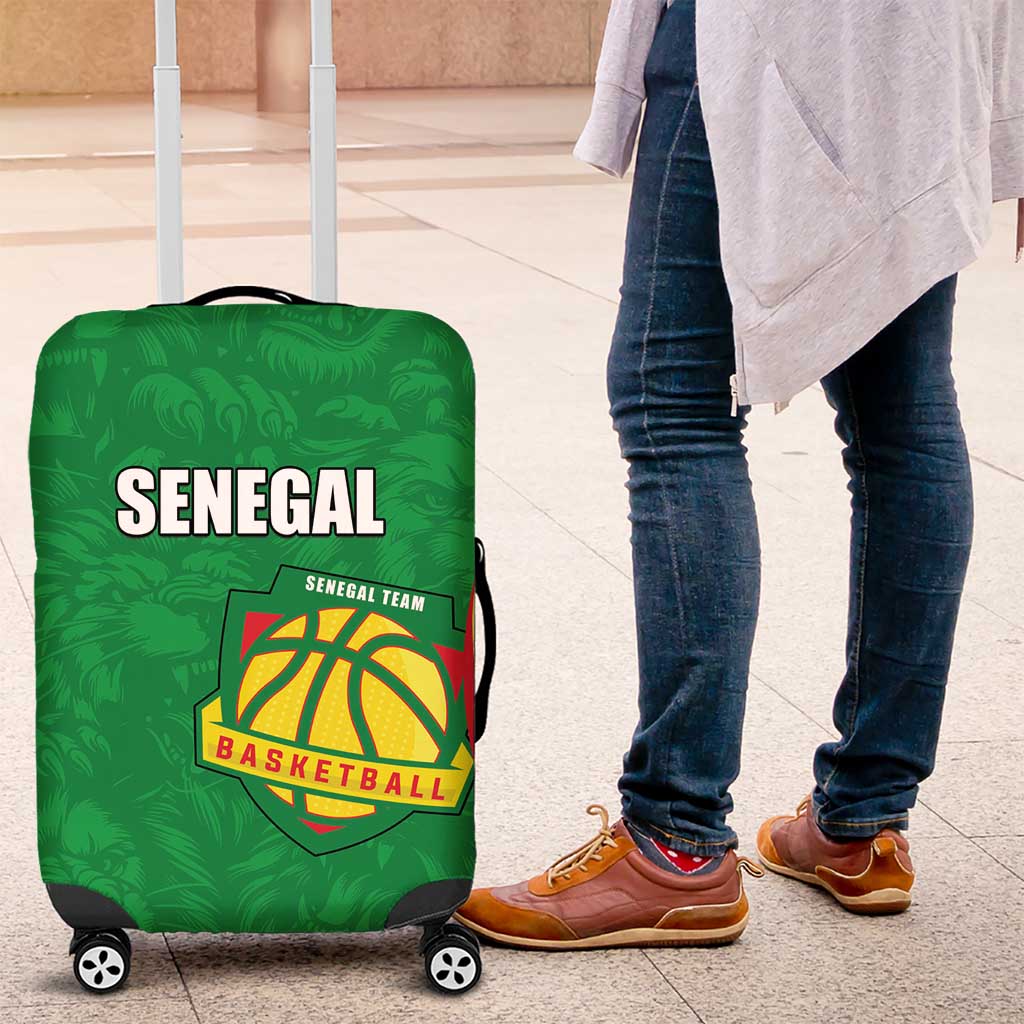 Custom Senegal Basketball Luggage Cover Go Champions Lions LT15