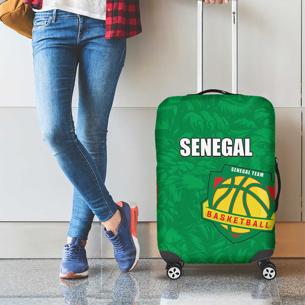 Custom Senegal Basketball Luggage Cover Go Champions Lions LT15