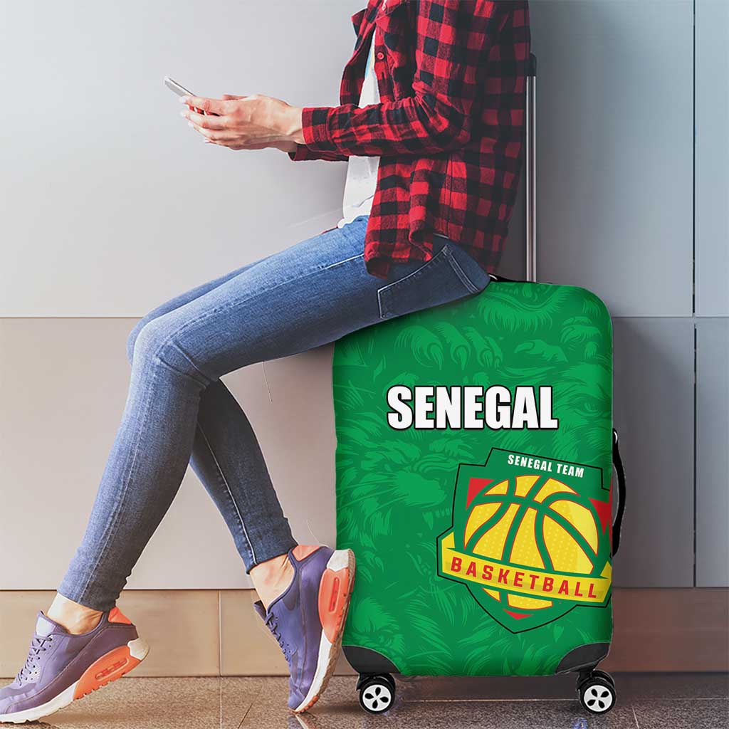 Custom Senegal Basketball Luggage Cover Go Champions Lions LT15