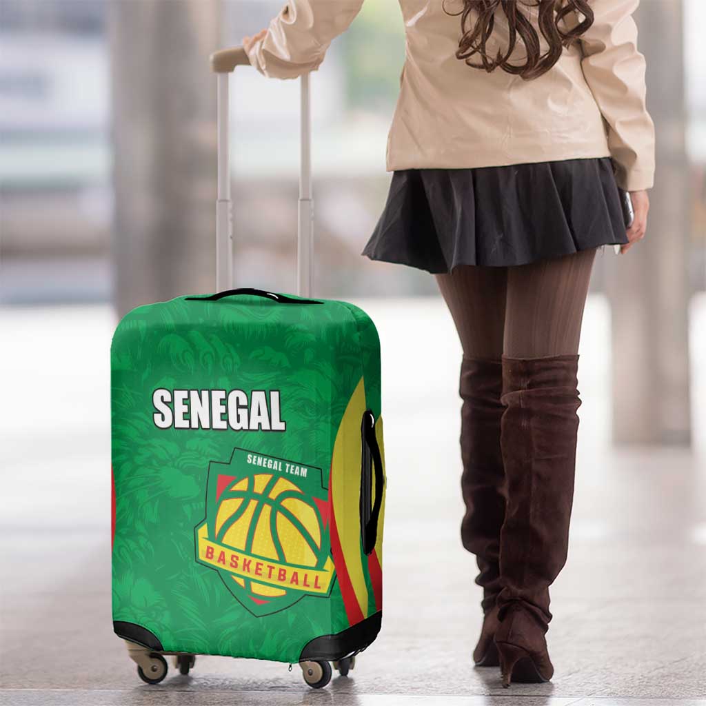 Custom Senegal Basketball Luggage Cover Go Champions Lions LT15