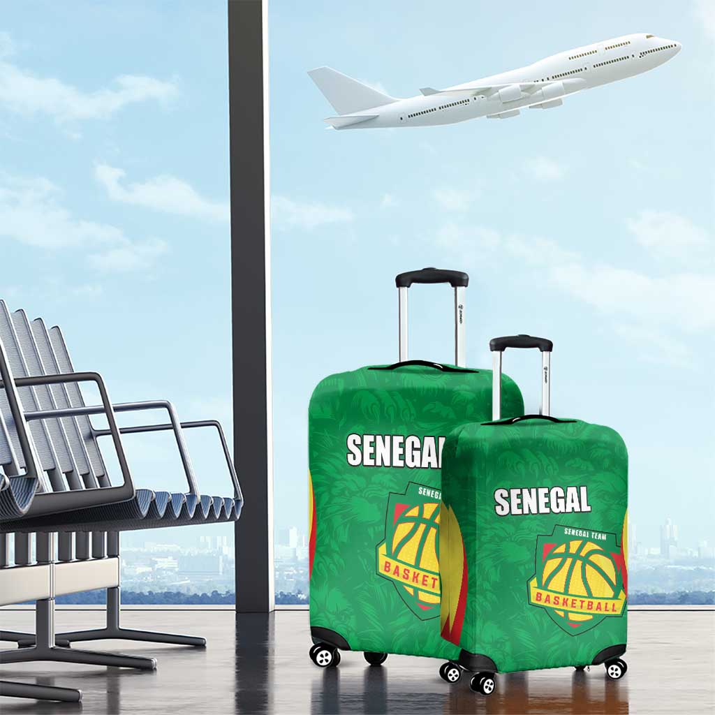 Custom Senegal Basketball Luggage Cover Go Champions Lions LT15