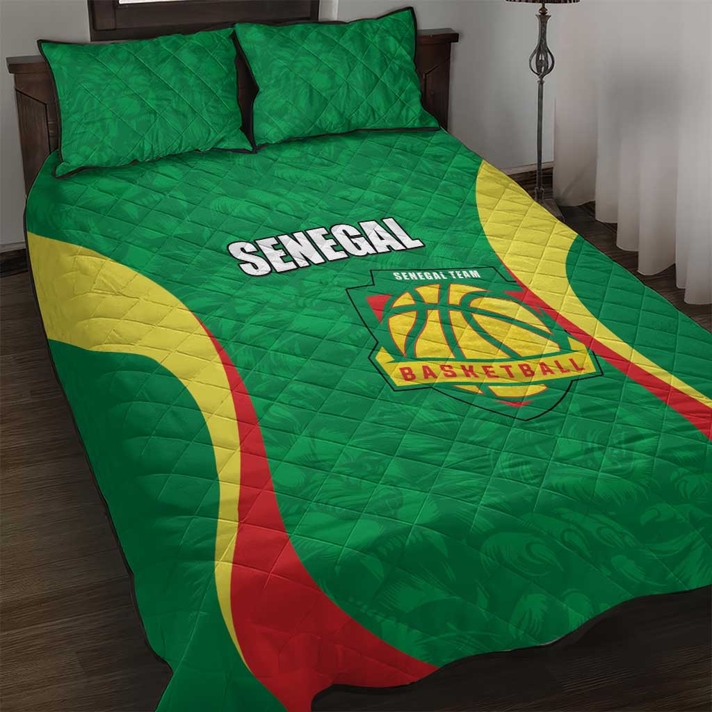 Afro Basketball Senegal Custom Quilt Bed Set Go Champions Lions LT15