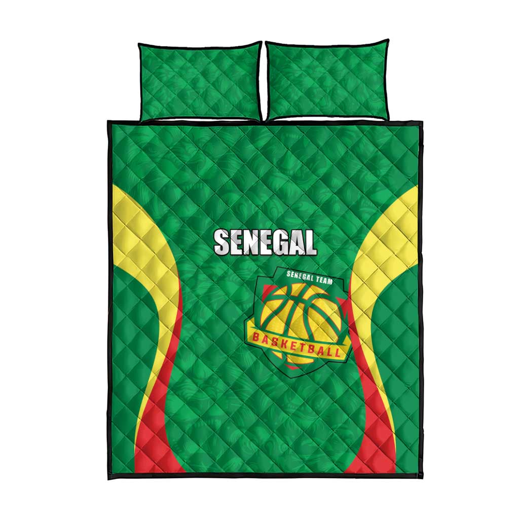 Afro Basketball Senegal Custom Quilt Bed Set Go Champions Lions LT15