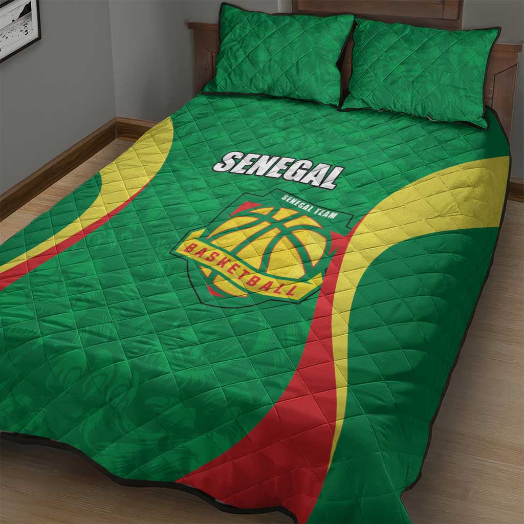 Afro Basketball Senegal Custom Quilt Bed Set Go Champions Lions LT15