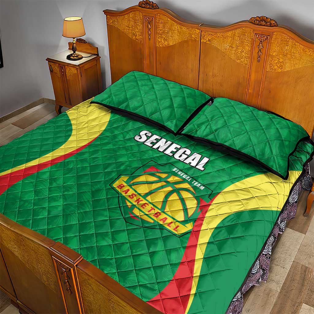 Afro Basketball Senegal Custom Quilt Bed Set Go Champions Lions LT15