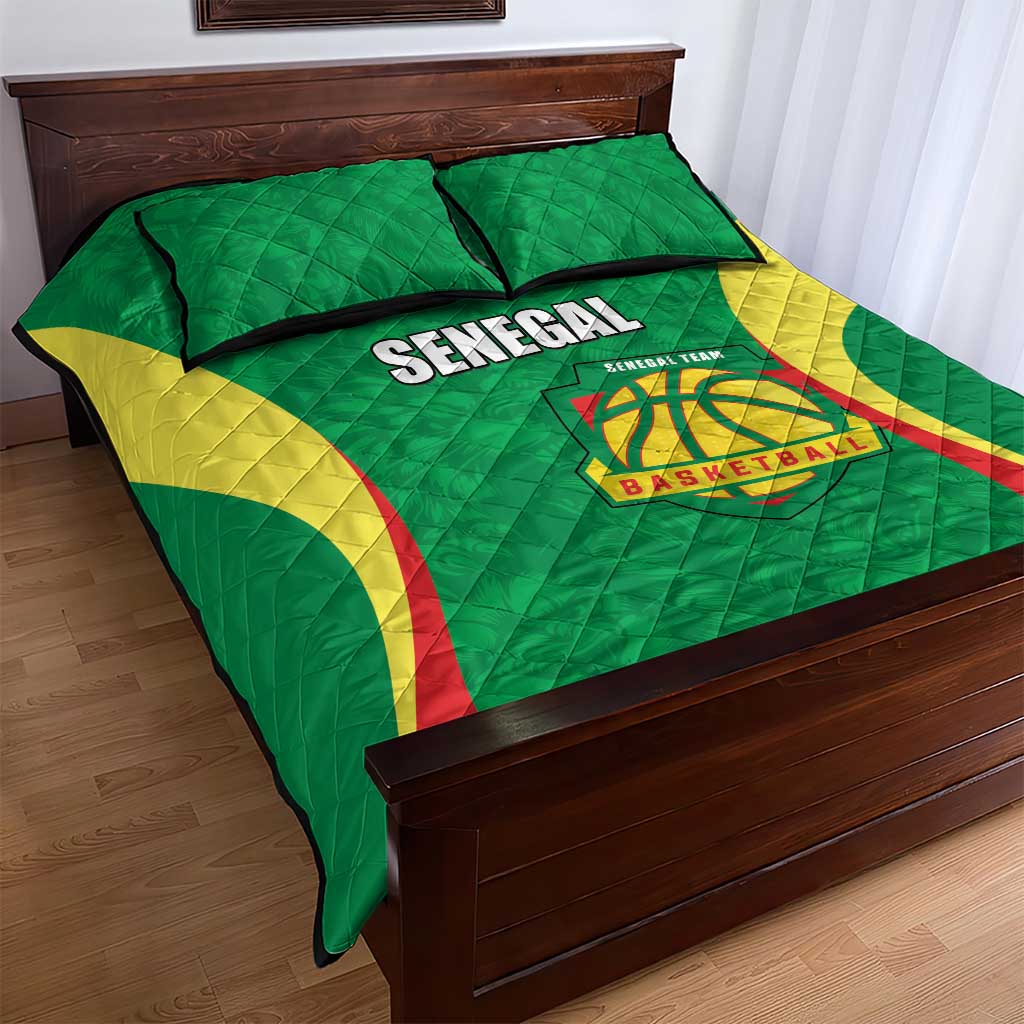 Afro Basketball Senegal Custom Quilt Bed Set Go Champions Lions LT15