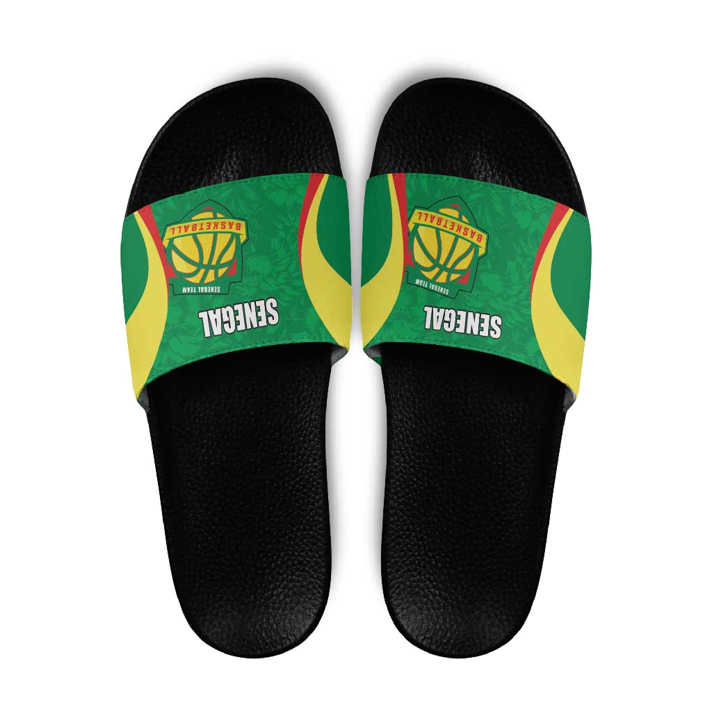 Custom Senegal Basketball Slide Sandals Go Champions Lions LT15
