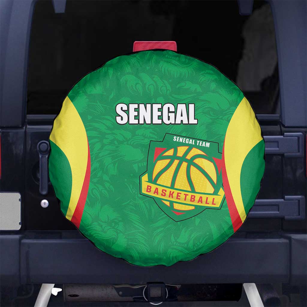 Custom Senegal Basketball Spare Tire Cover Go Champions Lions LT15