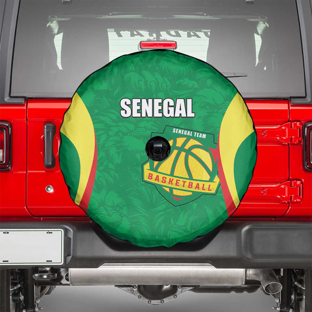 Custom Senegal Basketball Spare Tire Cover Go Champions Lions LT15