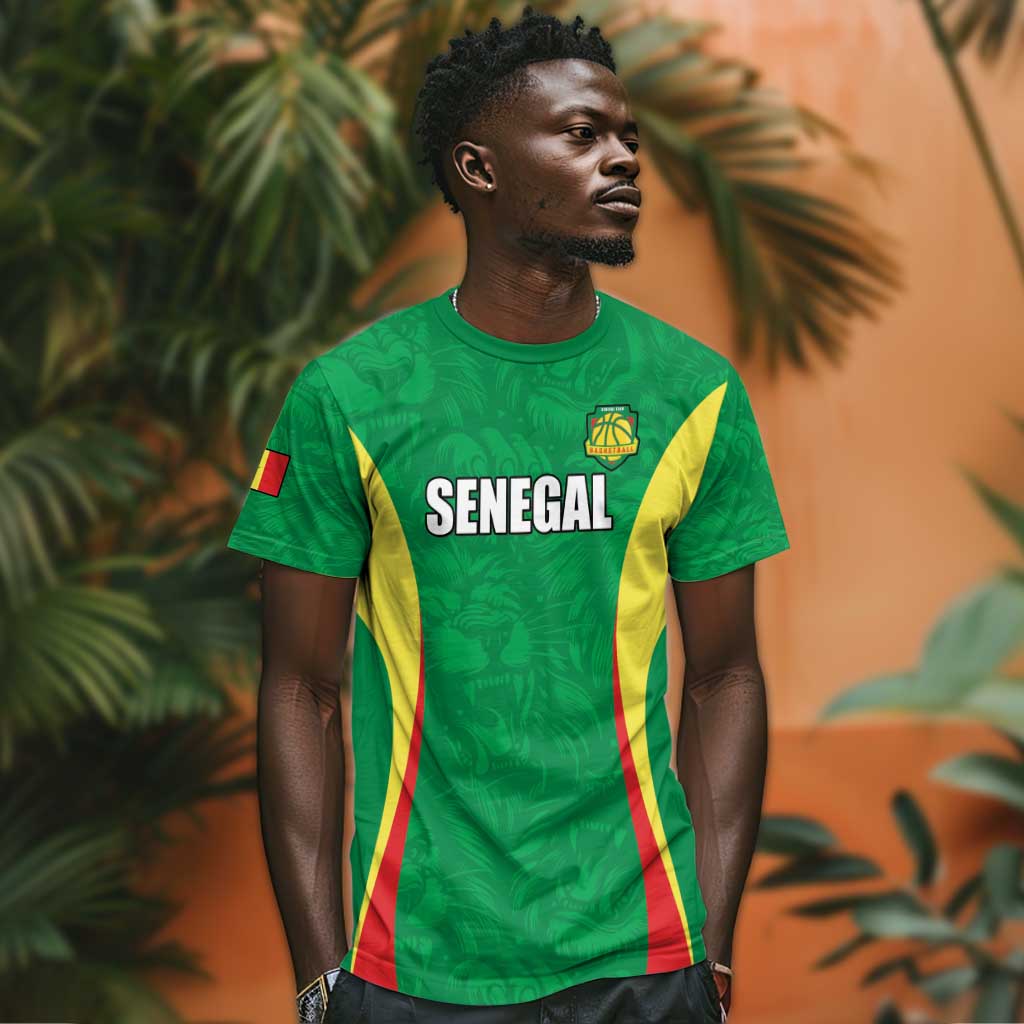 Afro Basketball Senegal Custom T shirt Go Champions Lions LT15