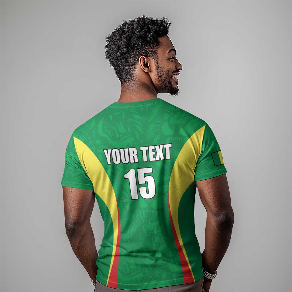 Afro Basketball Senegal Custom T shirt Go Champions Lions LT15