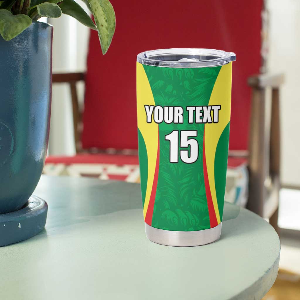 Afro Basketball Senegal Custom Tumbler Cup Go Champions Lions LT15