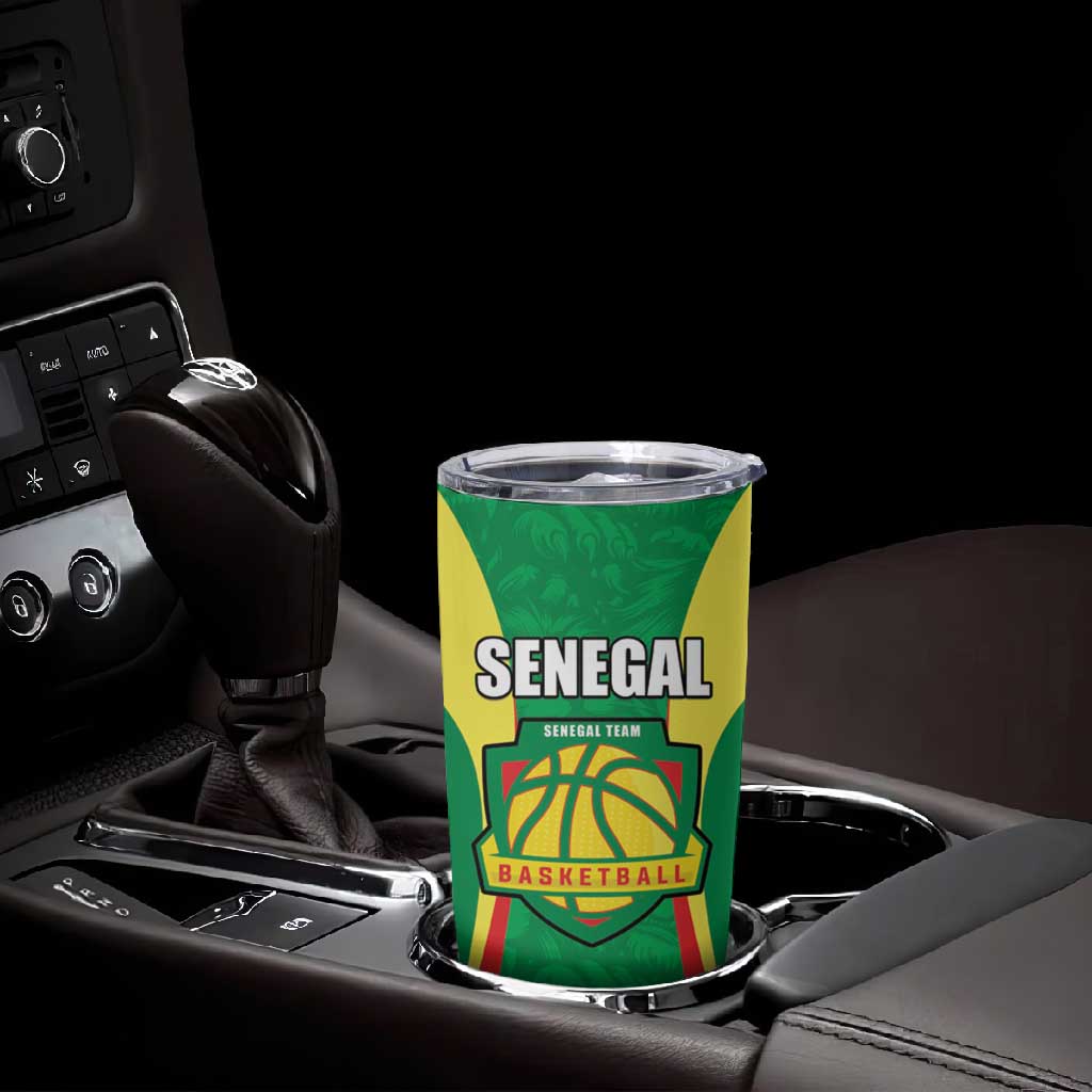 Afro Basketball Senegal Custom Tumbler Cup Go Champions Lions LT15