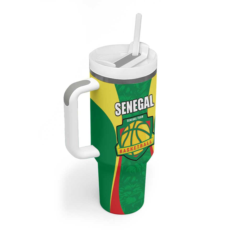 Afro Basketball Senegal Custom Tumbler With Handle Go Champions Lions LT15