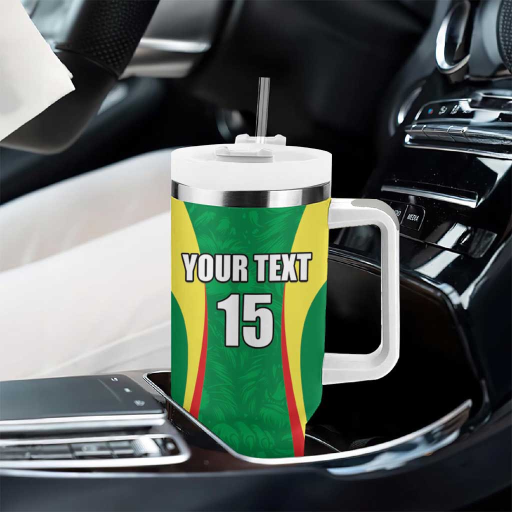 Afro Basketball Senegal Custom Tumbler With Handle Go Champions Lions LT15