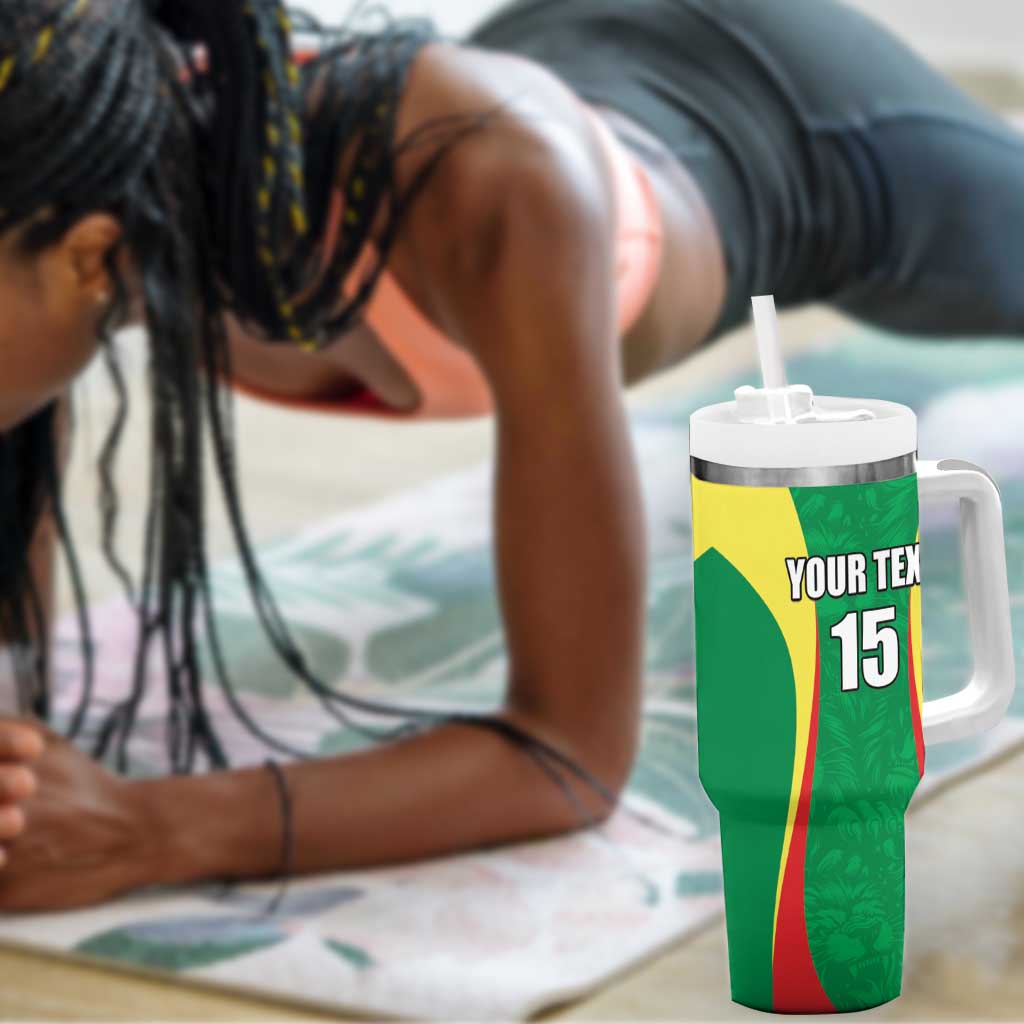 Afro Basketball Senegal Custom Tumbler With Handle Go Champions Lions LT15