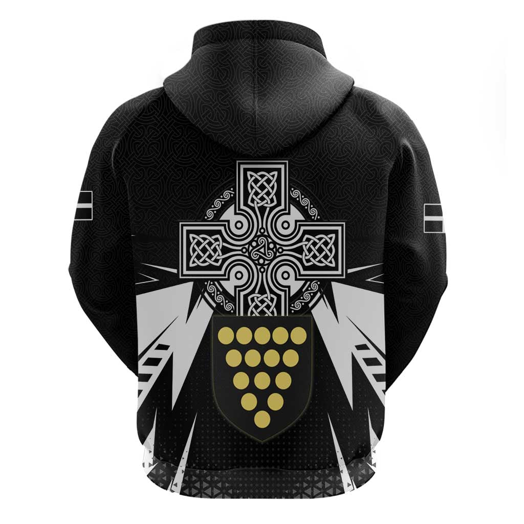 Cornwall Celtic Cross Hoodie Coat Of Arms With Celtic Pattern LT15