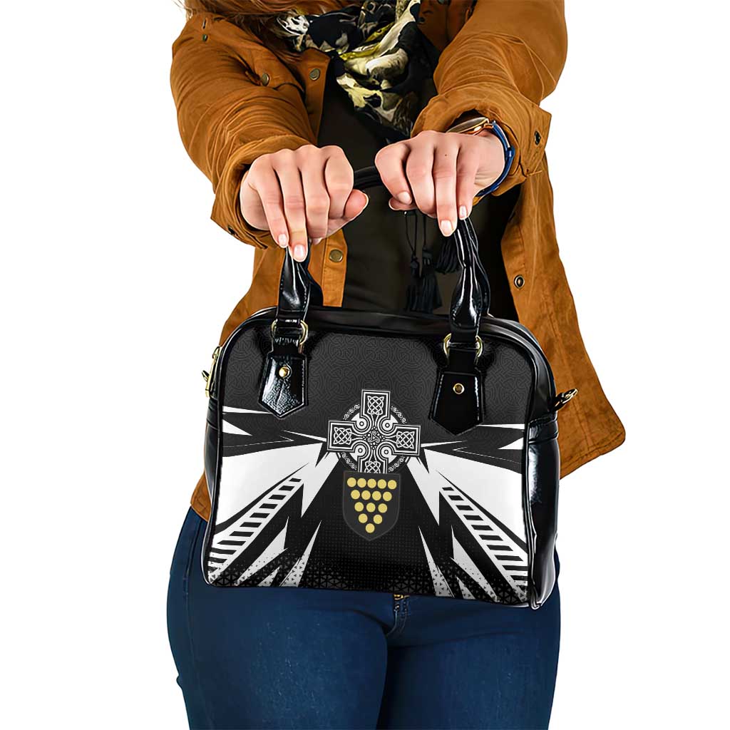 Cornwall Celtic Cross Shoulder Handbag Coat Of Arms With Celtic Pattern LT15