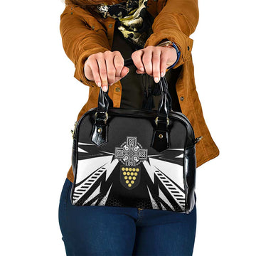 Cornwall Celtic Cross Shoulder Handbag Coat Of Arms With Celtic Pattern LT15