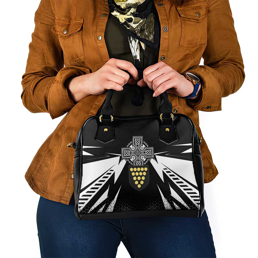 Cornwall Celtic Cross Shoulder Handbag Coat Of Arms With Celtic Pattern LT15