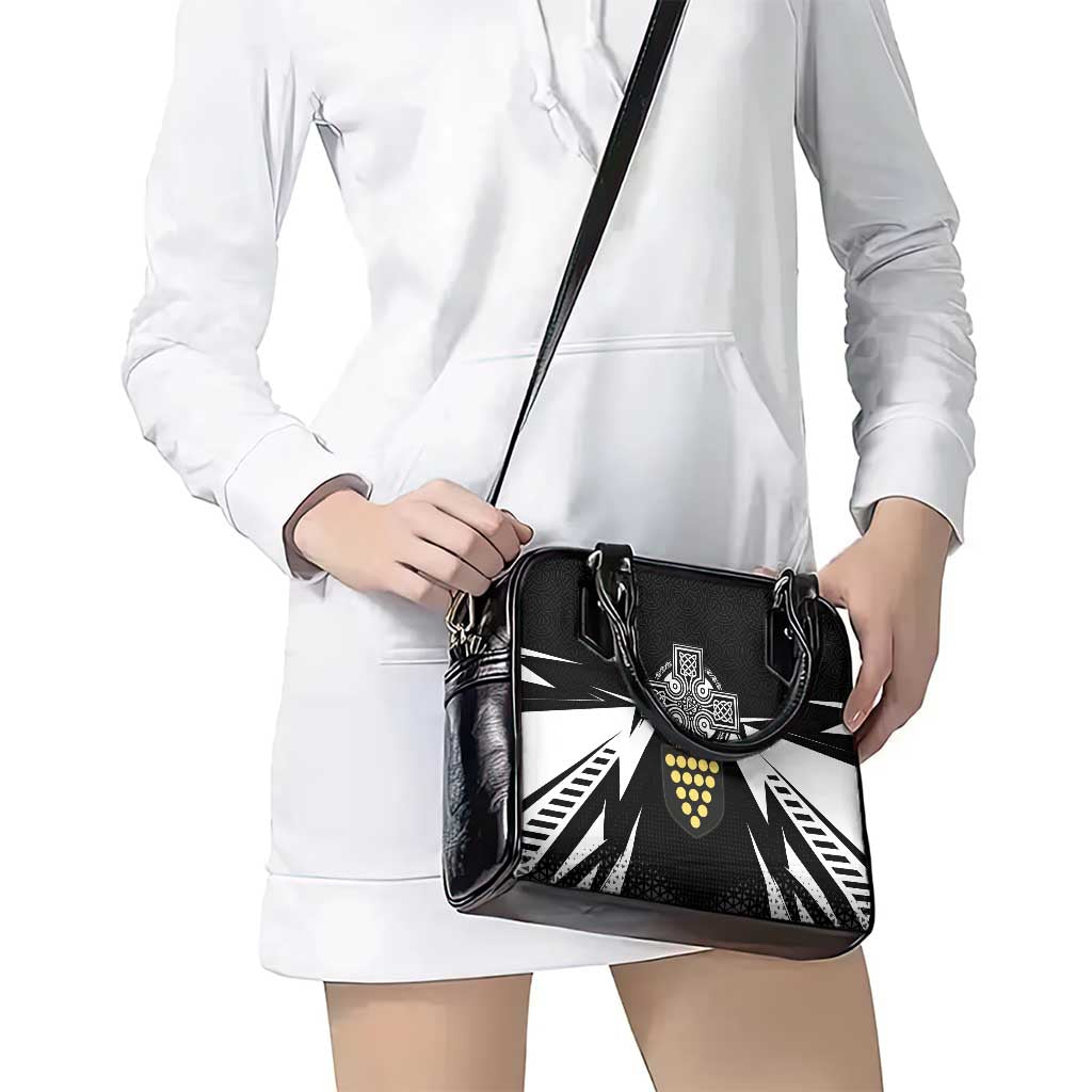 Cornwall Celtic Cross Shoulder Handbag Coat Of Arms With Celtic Pattern LT15