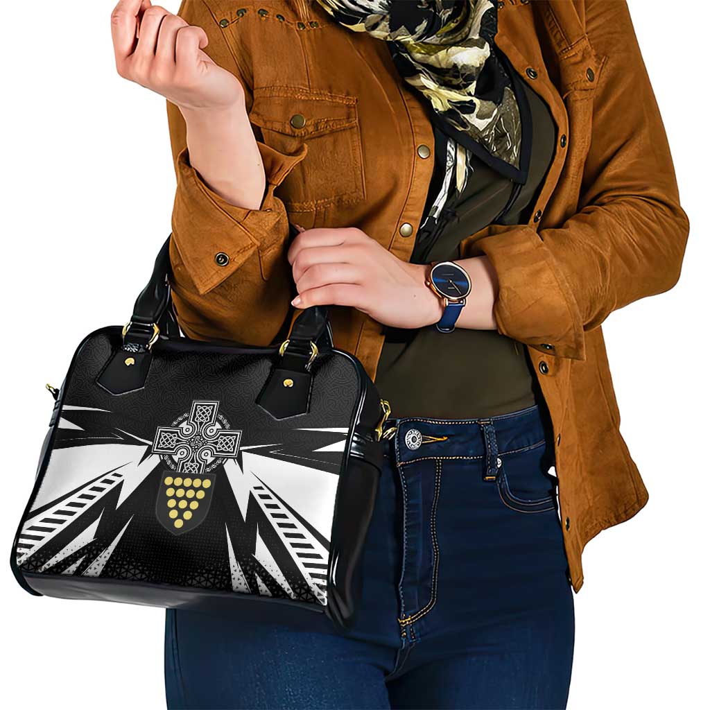 Cornwall Celtic Cross Shoulder Handbag Coat Of Arms With Celtic Pattern LT15