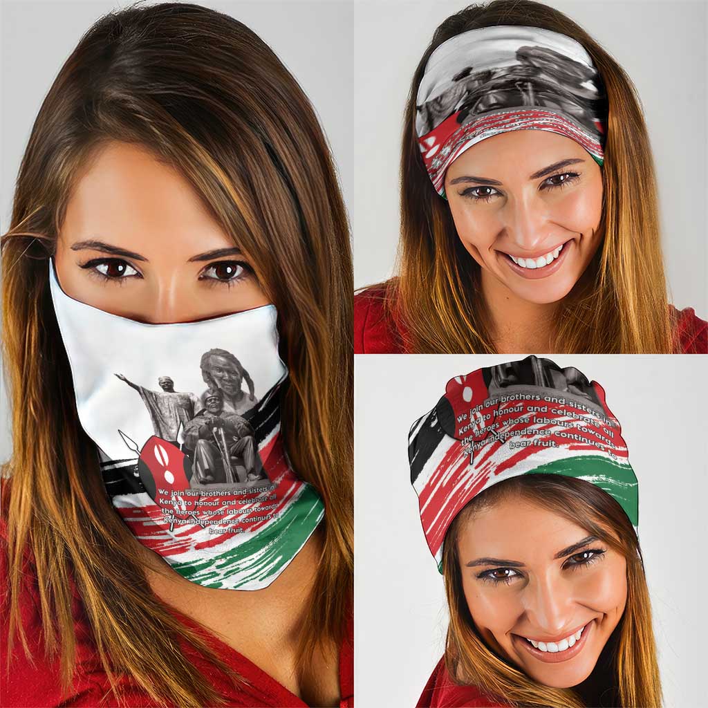 Kenya Mashujaa Day Neck Gaiter Kenyan Heroes LT15