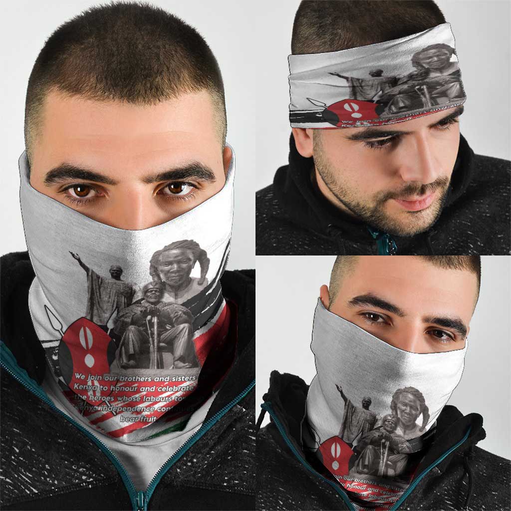 Kenya Mashujaa Day Neck Gaiter Kenyan Heroes LT15