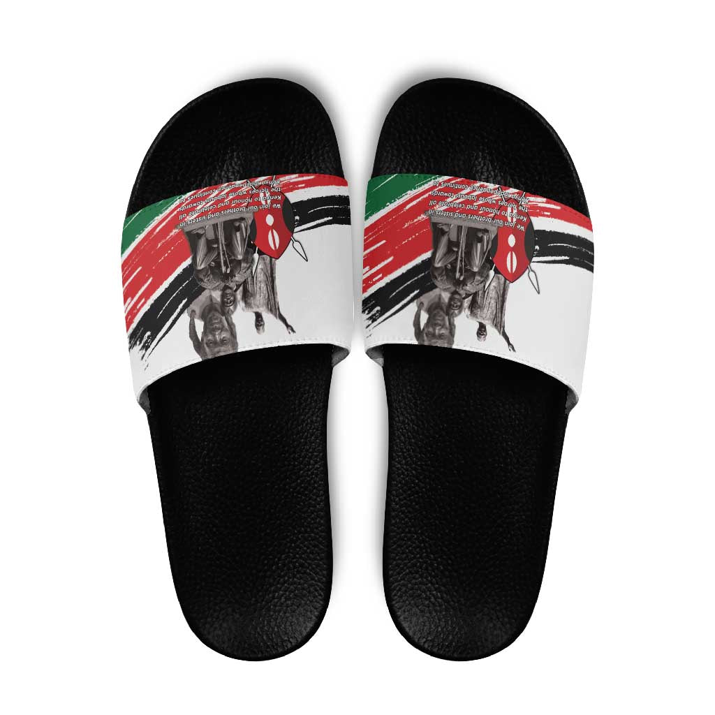 Kenya Mashujaa Day Slide Sandals Kenyan Heroes LT15