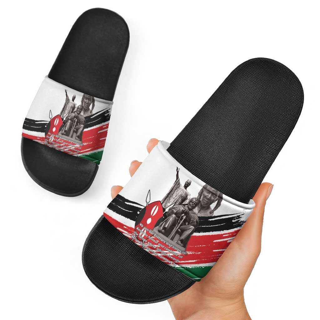 Kenya Mashujaa Day Slide Sandals Kenyan Heroes LT15