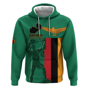 Personalized Zambia Independence Day Hoodie Lusaka Freedom Statue LT15
