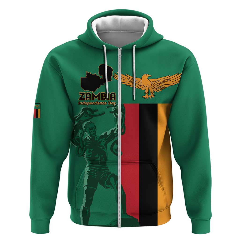 Personalized Zambia Independence Day Hoodie Lusaka Freedom Statue LT15