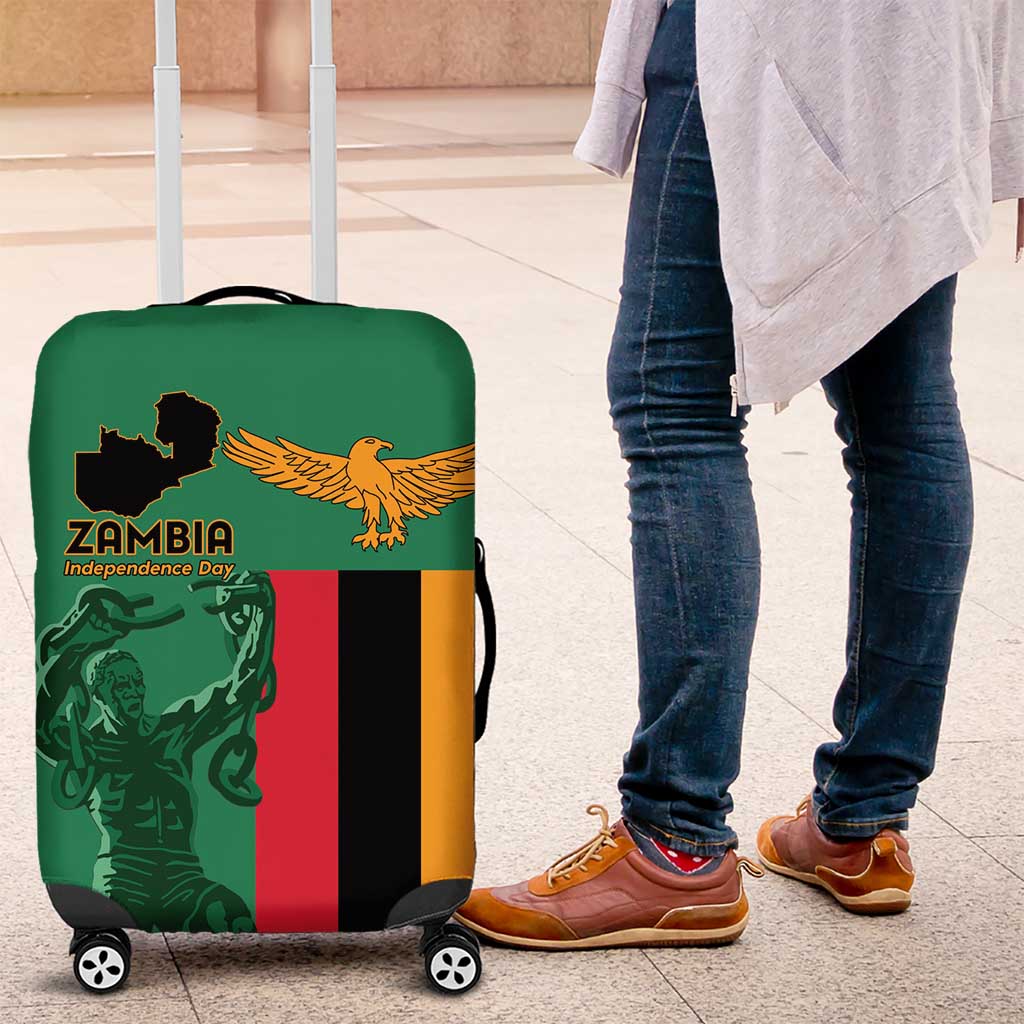 Zambia Independence Day Luggage Cover Lusaka Freedom Statue LT15