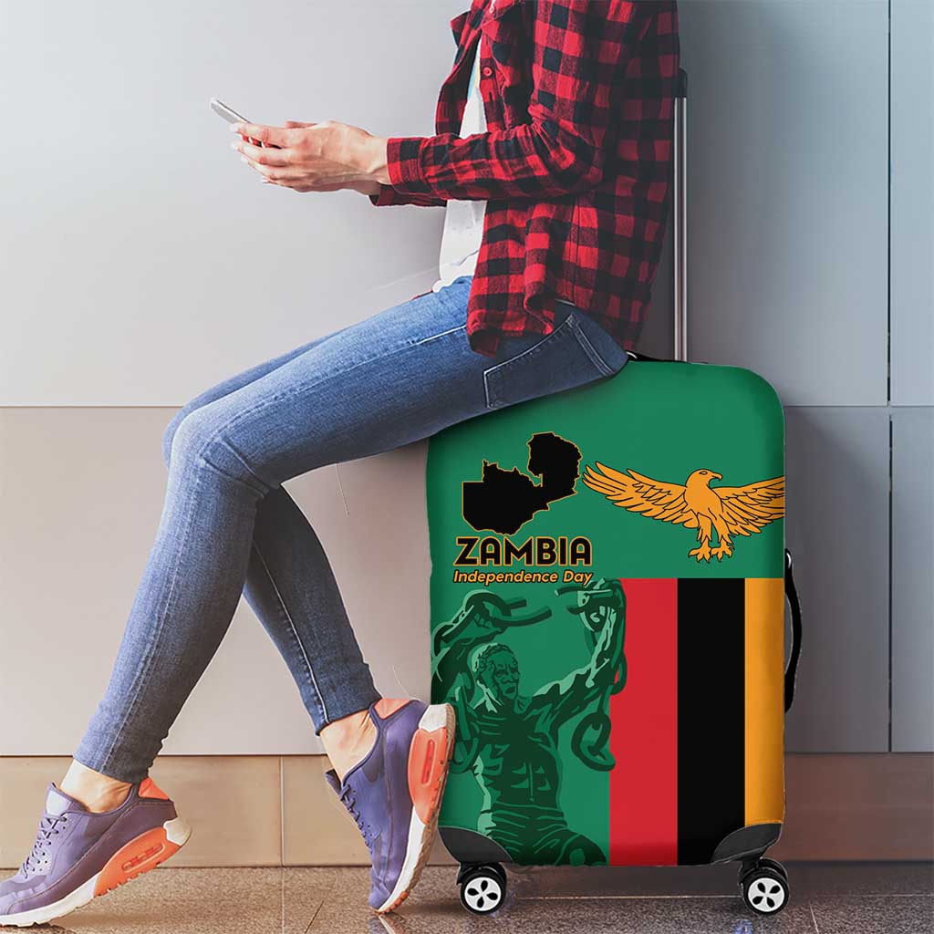 Zambia Independence Day Luggage Cover Lusaka Freedom Statue LT15