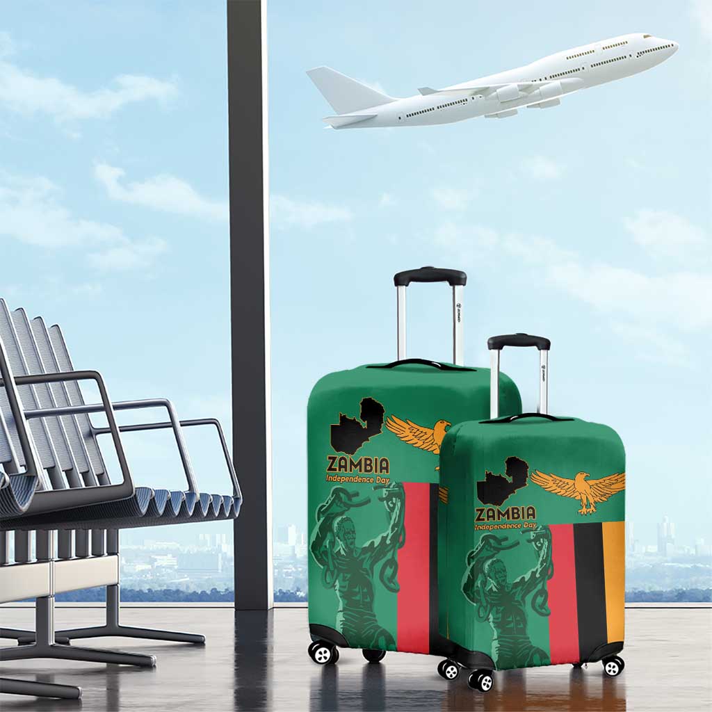 Zambia Independence Day Luggage Cover Lusaka Freedom Statue LT15