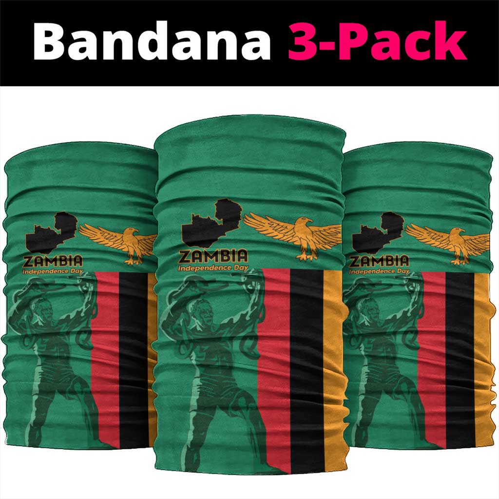 Zambia Independence Day Neck Gaiter Lusaka Freedom Statue LT15