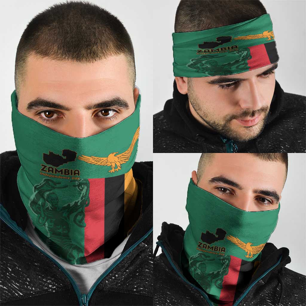 Zambia Independence Day Neck Gaiter Lusaka Freedom Statue LT15
