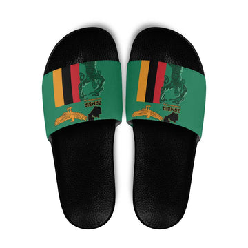 Zambia Independence Day Slide Sandals Lusaka Freedom Statue LT15