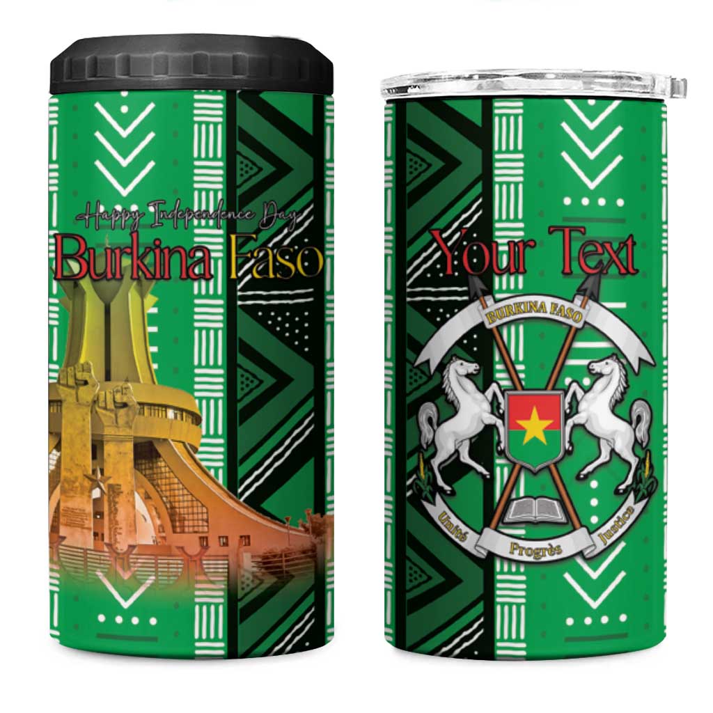 Burkina Faso Martyrs Day Personalized 4 in 1 Can Cooler Tumbler Monument des Heros Nationaux LT15